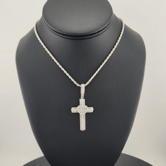Jewelry - 925 Silver Cross in Heart Necklace – Faith-Inspired Jewelry, Gift-Ready